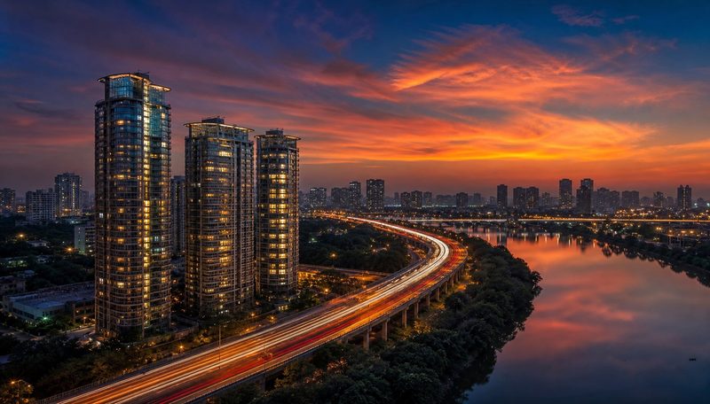 City, twilight